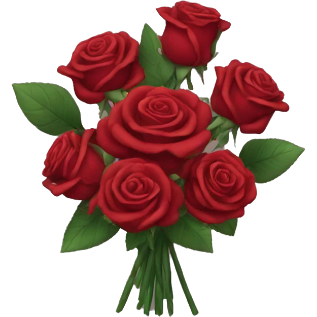 Deep red roses bouquet  emoji