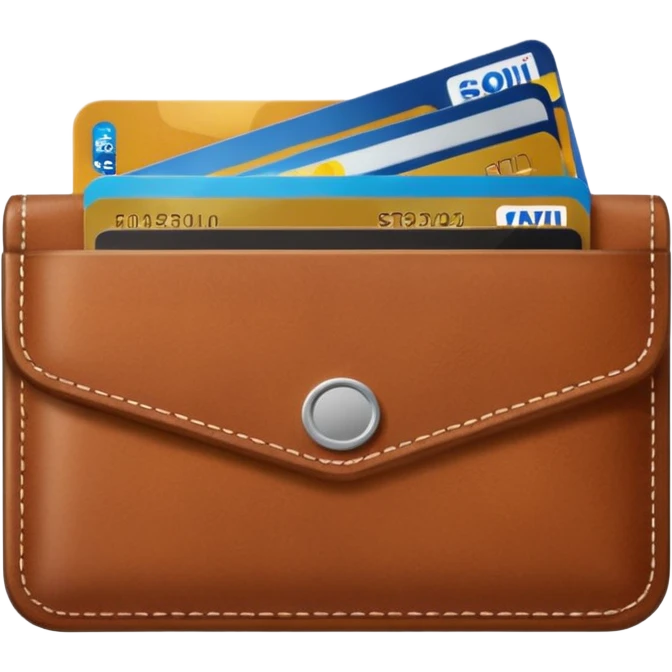 portefeuille avec billet et carte bancaire emoji