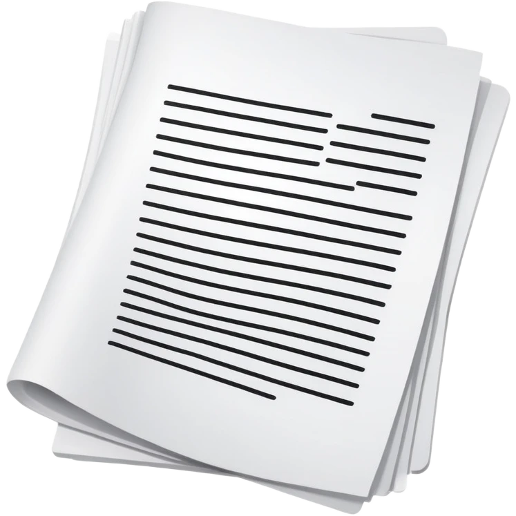 Essay document with text lines emoji