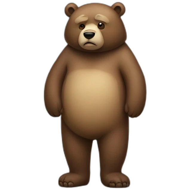 sad Bear standing emoji