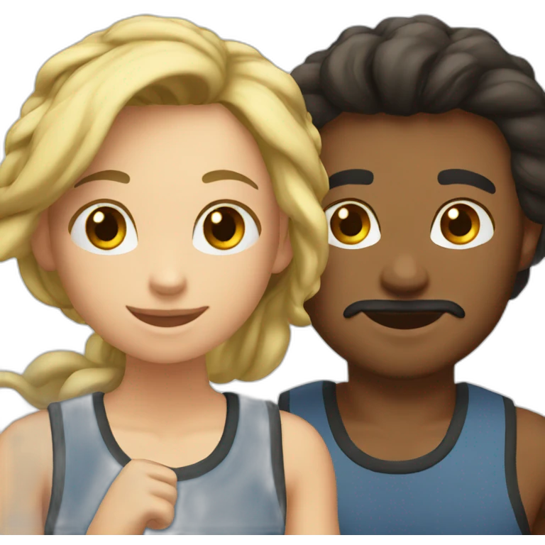 couple training together emoji