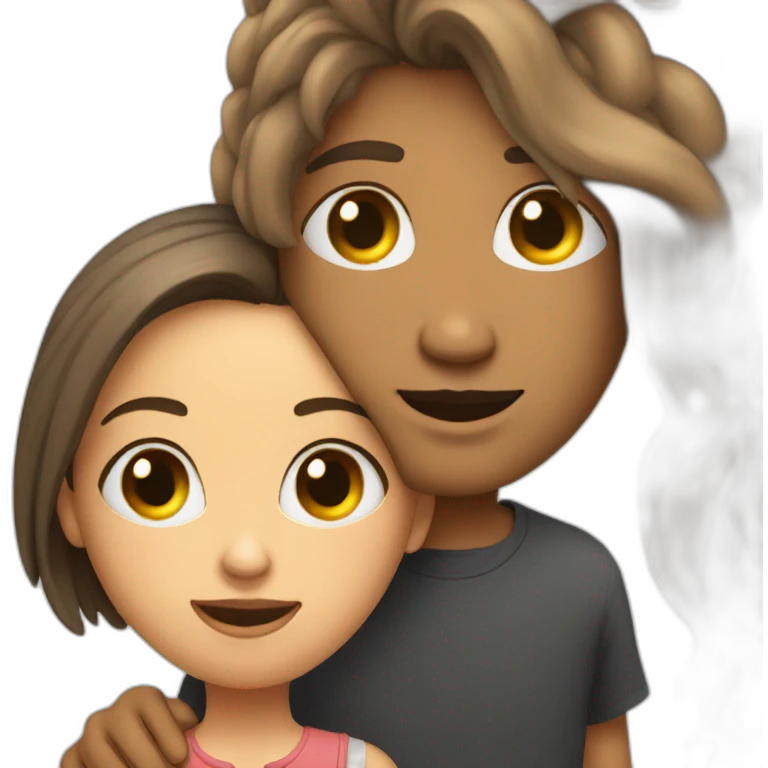 girl on a man emoji