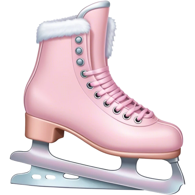 pastel pink ice skates emoji