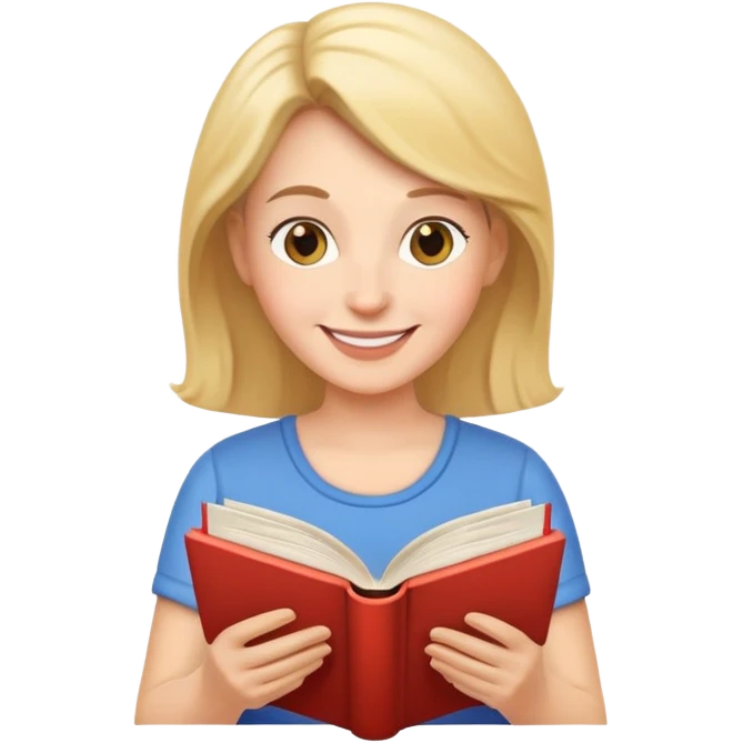 mom reading book emoji
