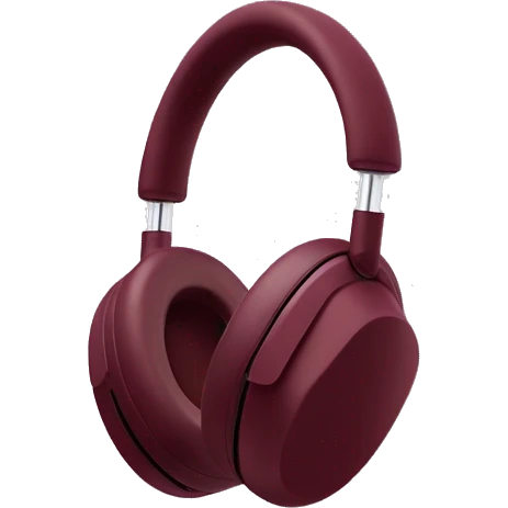 Air pods max headphones in burgundy colour  emoji