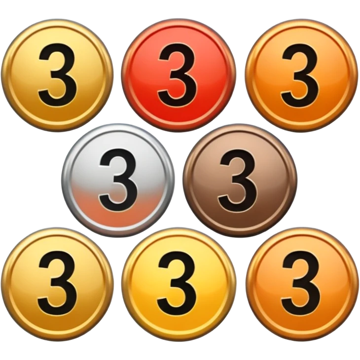 badges for paid subscriptions at different levels with the number 3 emoji