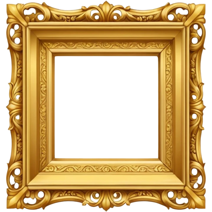 Gold square vintage frame  emoji