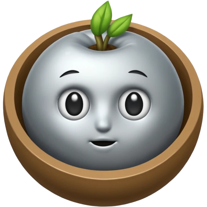 Silver seed emoji