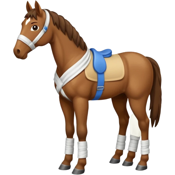 horse bandaged leg emoji