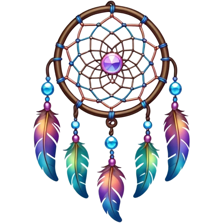 Iridescent nebula Dreamcatcher-suncatcher emoji