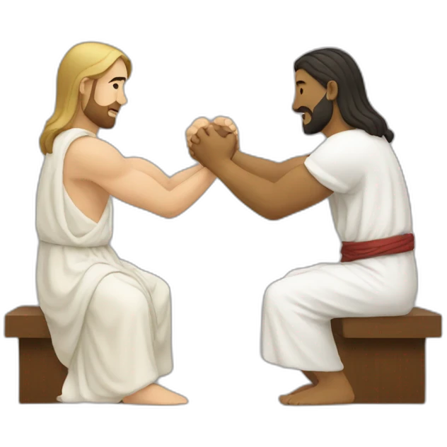 jesus-and-buddha-arm-wrestling emoji