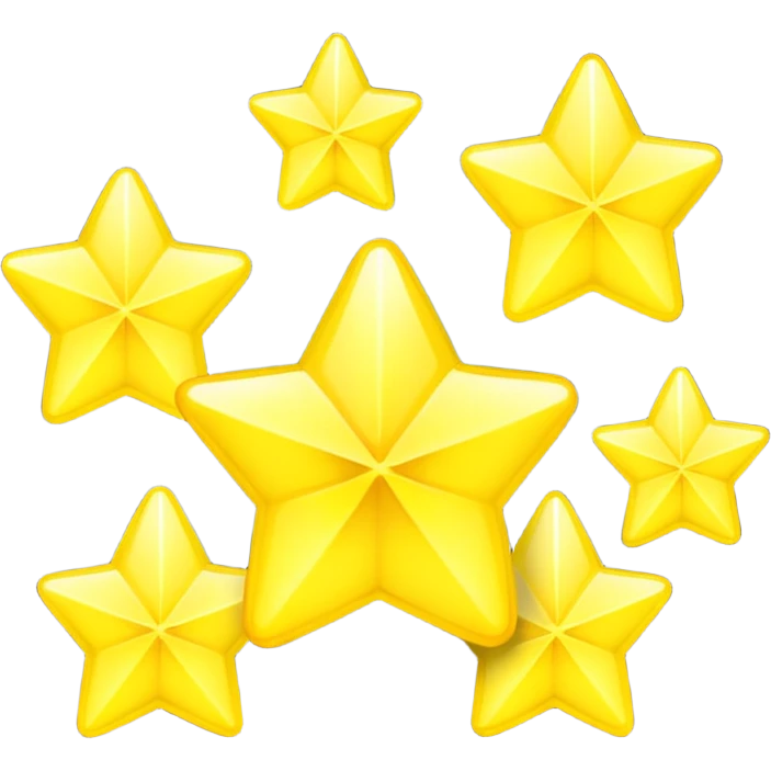Yellow stars 3d emoji