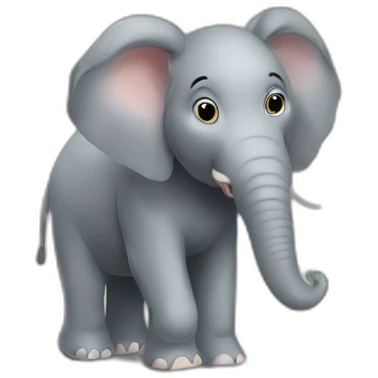 Elephant in a house emoji