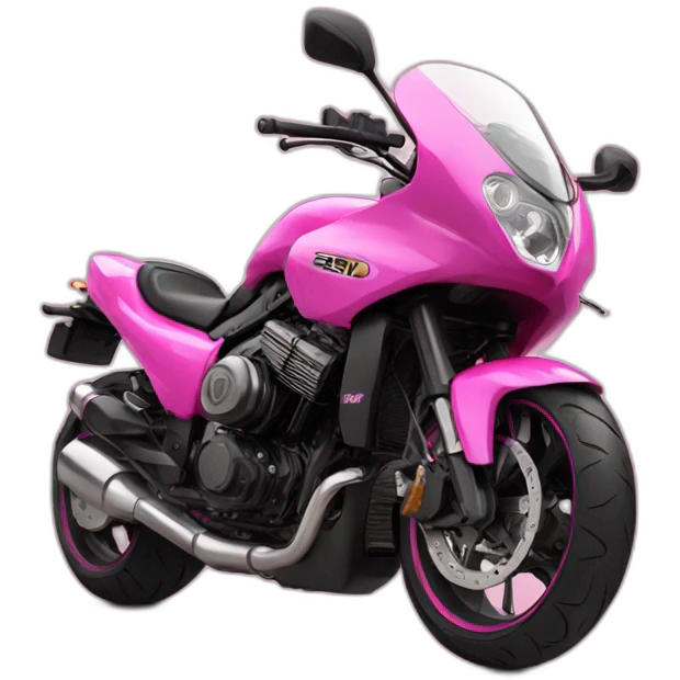 drag motorbike with pink nitroboost emoji