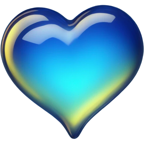 Neon glass cobalt heart  emoji