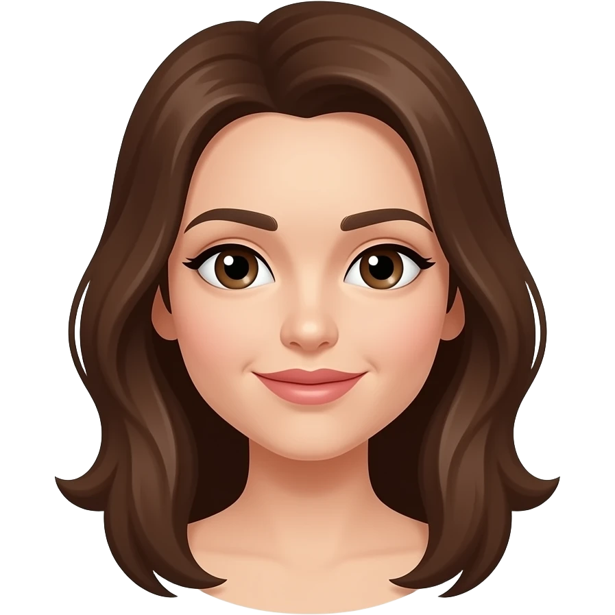 Remove the man and give the lady brown hair emoji