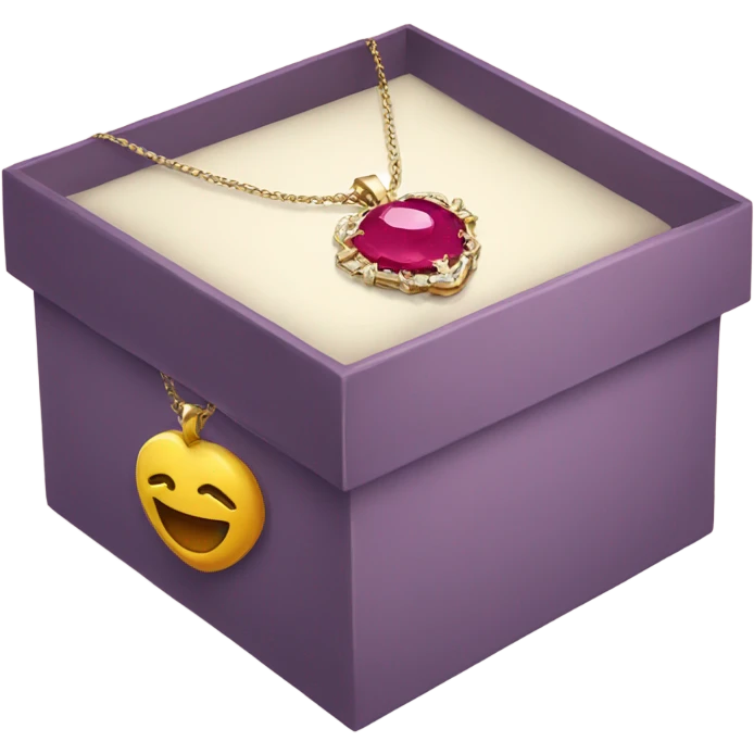 beautiful necklace in a box emoji