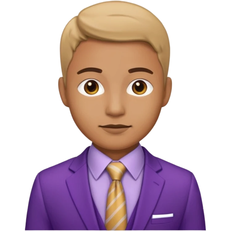 purple suit tie emoji