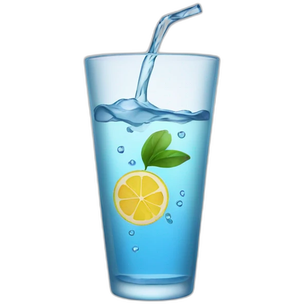 drink water from glass emoji
