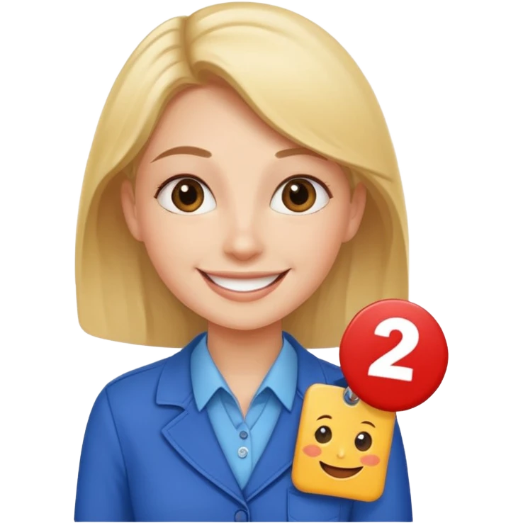 a fun loved shopping assistant emoji