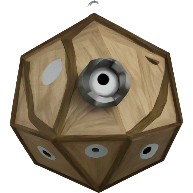 Overgrown Truncated Icosahedron tree birdhouse  emoji