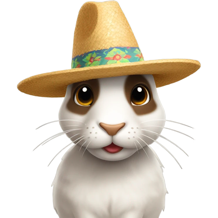 Conejo dentro de sombrero emoji