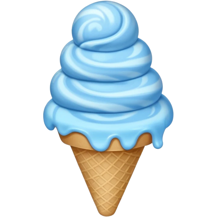 blue beachy ice cream emoji