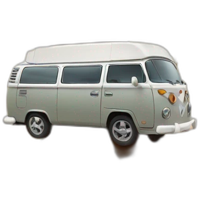 Autumn Tree behind a Campervan  emoji