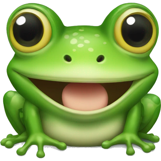 frog with smil emoji