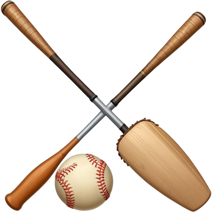 Softball bat and ball emoji