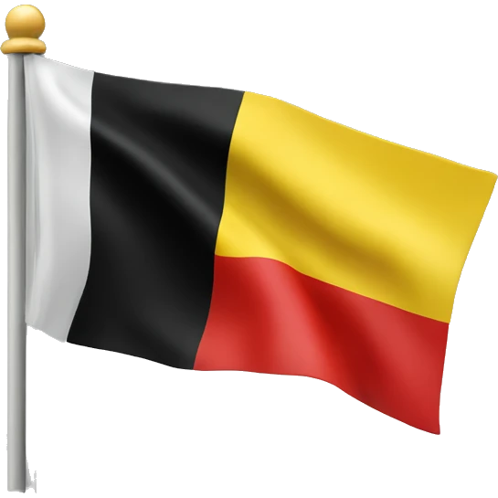 Belgium flag (flag is in 3 parts, one red, one yellow and one black) emoji