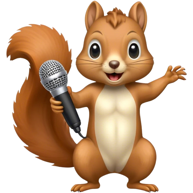 Squirrel dropping a microphone  emoji