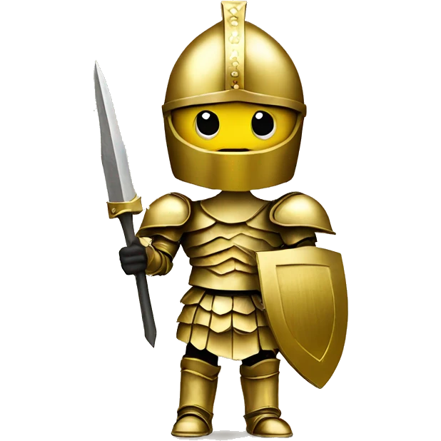 GOLD ARMOR HOLDING SIGN “GDR” emoji