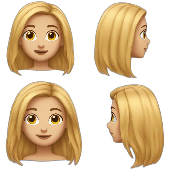 Girl long hair emoji