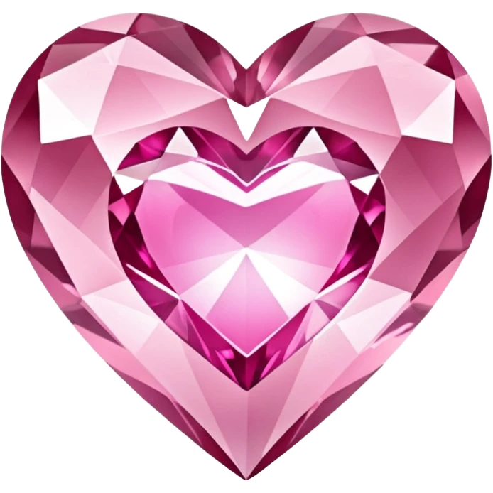 diamond heart with one mini pink heart inside of it  emoji