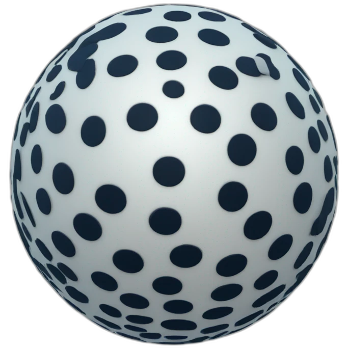 3d sphere with police skin pattern texture emoji
