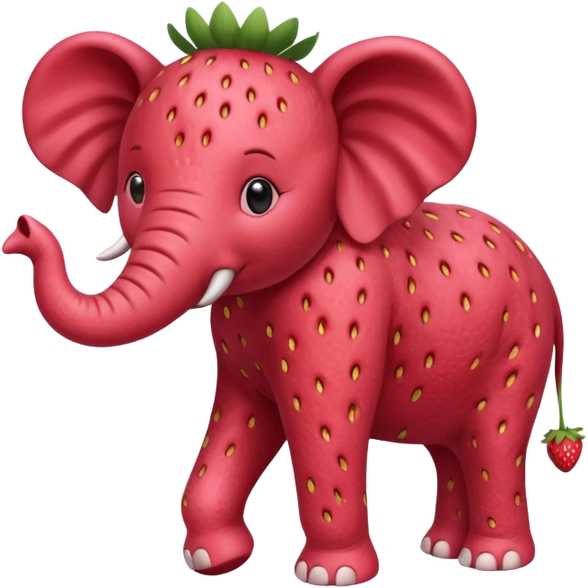 Strawberry éléphant emoji