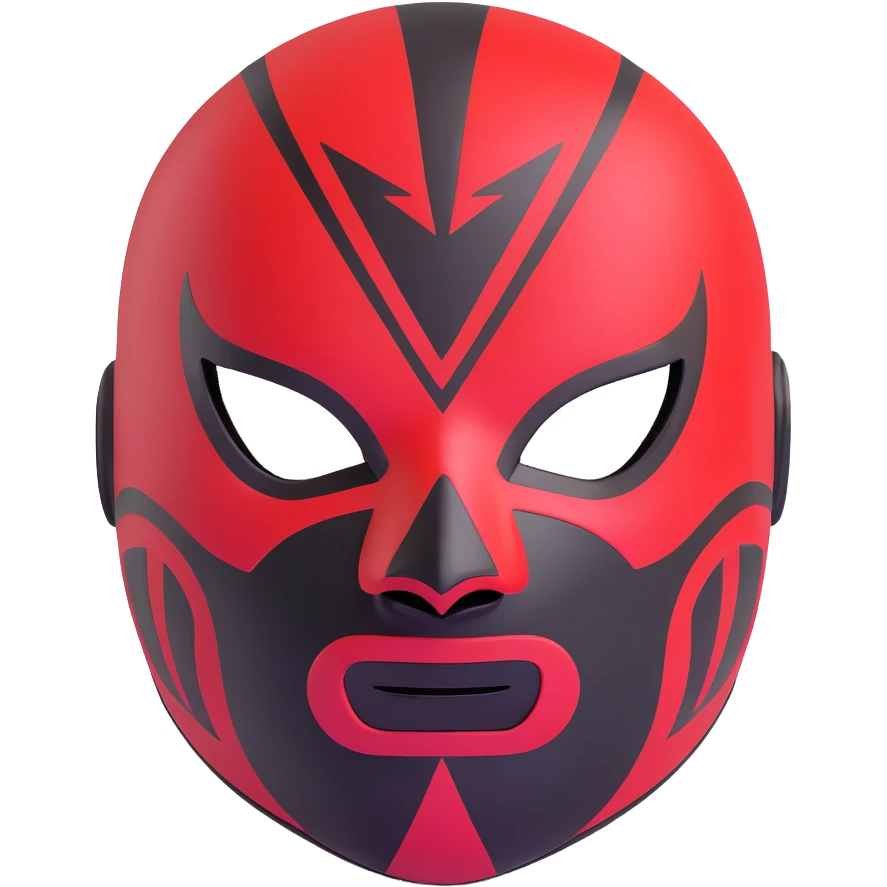 red and black luchador mask emoji