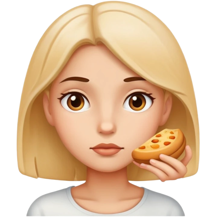 girl thinking of food emoji