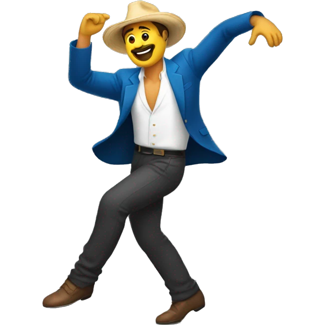 hombre calvo bailando salsa emoji
