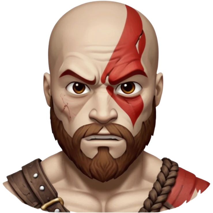 Visage de Kratos du jeu PlayStation emoji
