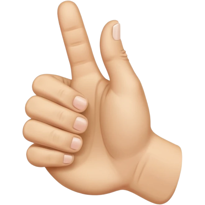 a hand with a sixth digit, which is a thumb on the outside of the pinky finger. It is making a thumbs up sign in both the up and down directions emoji
