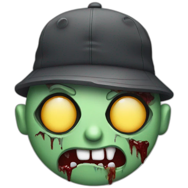 Zombie with a cap emoji