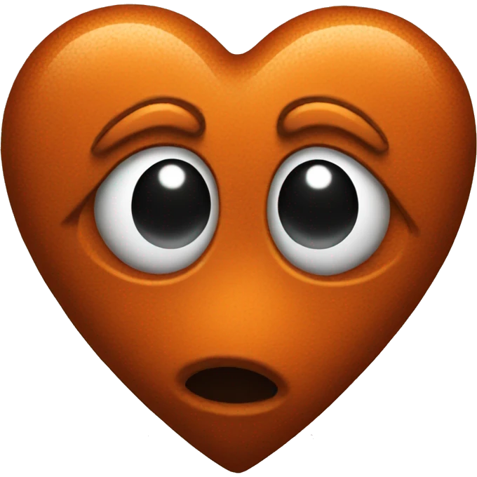 dark orange heart emoji