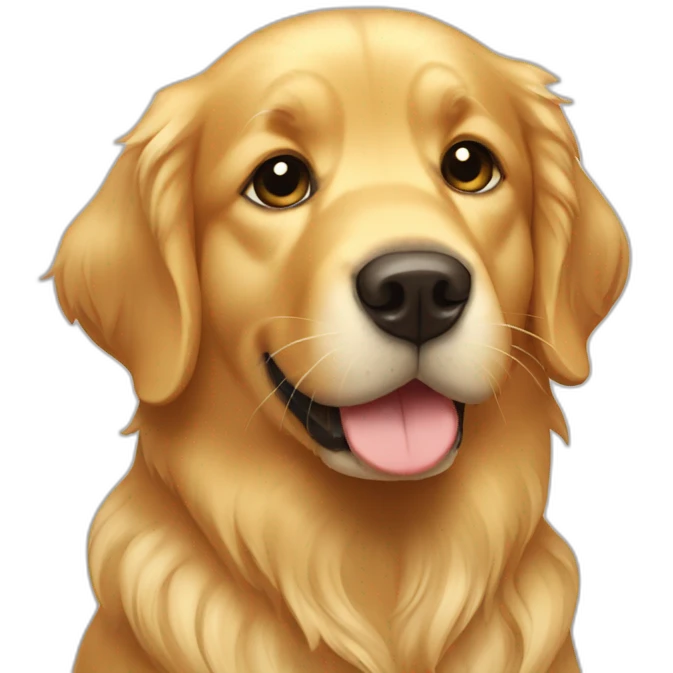golden retriever saying good morning  emoji
