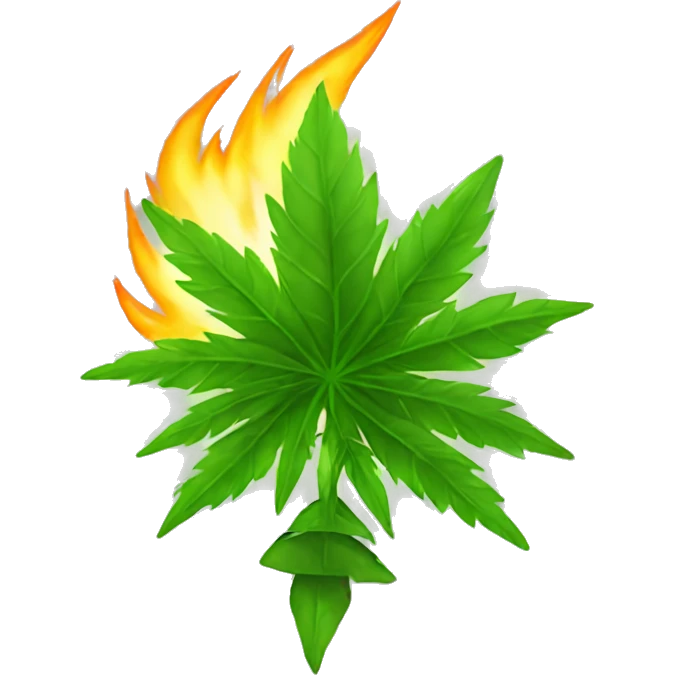 Pot leaf going super saiyan emoji