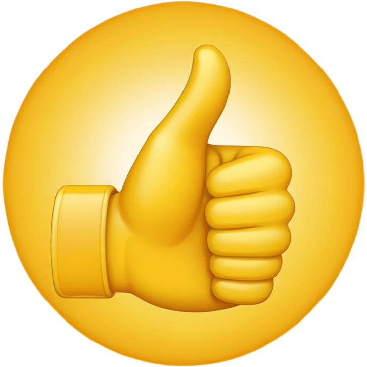 thumbs up emoji, positive and bold emoji
