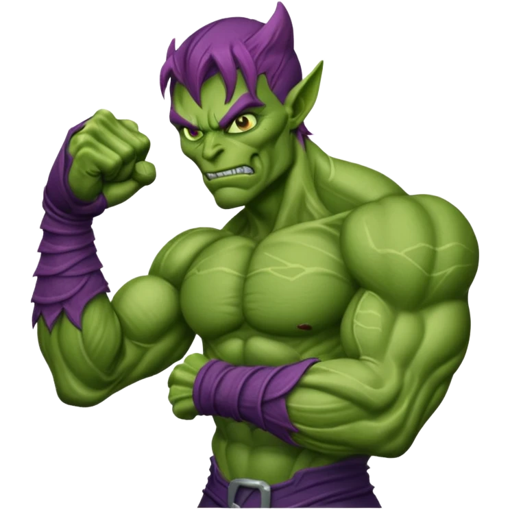 freen goblin muscle arm with fist and forearms emoji