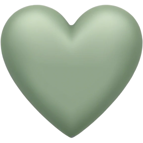 Sage green heart emoji