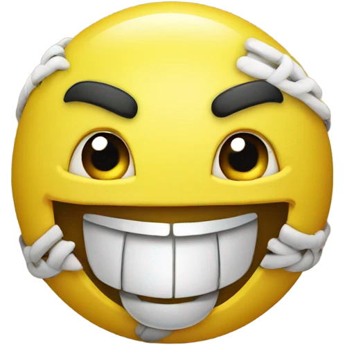 Smiling softball emoji
